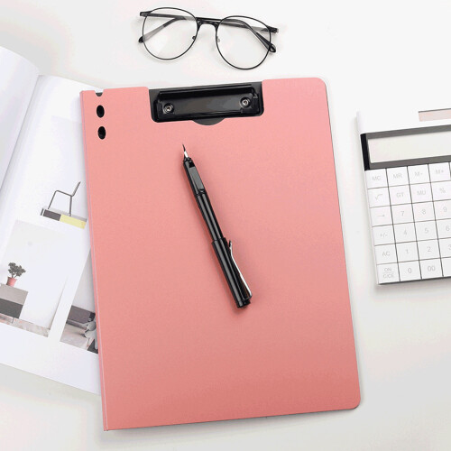 Flipping Clipboard With Vertical Metal Clip Documents-White 2