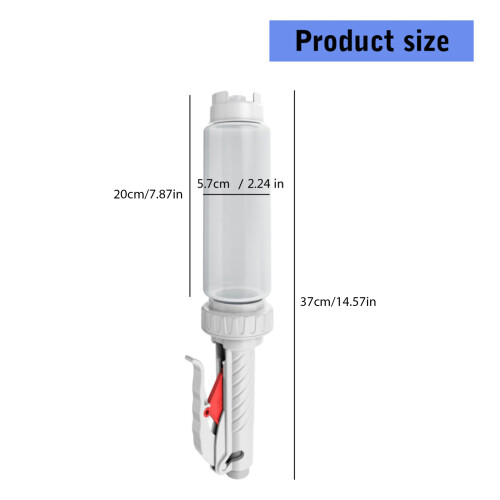 Plastic Sauce Dispenser Portable 480ml Hanging-Coffee Color 1