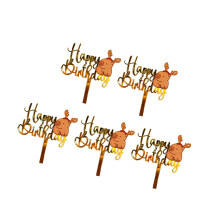 5Pcs Acrylic Capybara Cake Toppers Cupcakes Ornament Cartoon-3