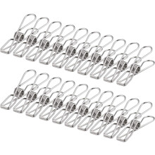 Pregadores de roupa compactos e anticorrosivos, clipes multiuso em aço inoxidável, resistentes e com forte aderência para lavanderia e cozinha