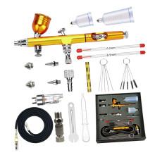 Double Action Airbrush for Model Cake Nail Car Painting-Gold