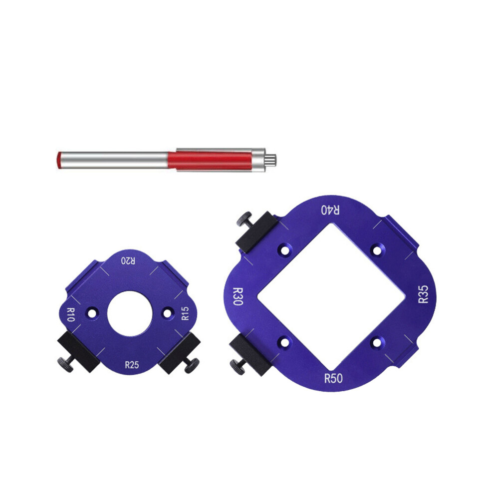 Woodworking Router Positioning Template R10 - R50 Corner-Blue 7696000987002
