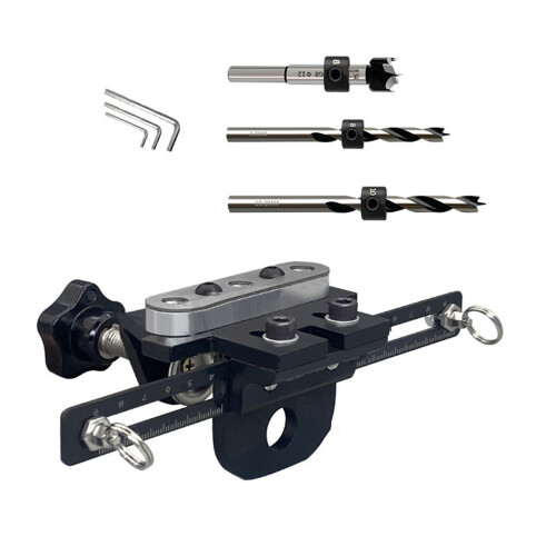 Adjustable Clamping Dowel Jig Drill Set-15 Eccentric Wheel