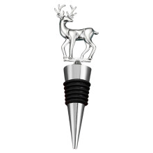 Zinc Alloy Wine Sealer Bottle Cork Stopper-Silver deer