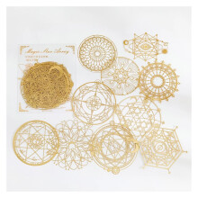 Vintage Aesthetic Scrapbook Kit, Bronze Paper, Hollow Card, Collage Material, DIY Craft Paper