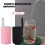 Microwave Friendly Portable Glass Bottle 350ml Capacity-Pink 3