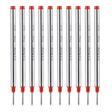 10Pcs Replacement Ballpoint Pen Refills-Red 0.5 Spiral style