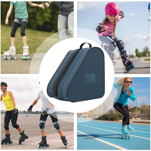 Ice Skate Bag with Adjustable Shoulder Strap for Kids  Blue 2