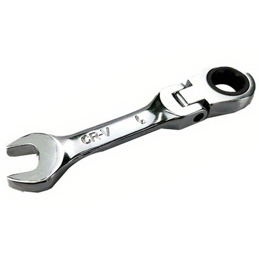 Flexible Head Ratchet Wrench 72Tooth Short Handle 11Mm Automotive Spanner, Combination Wrench For Bolt Fixing 9323874431697