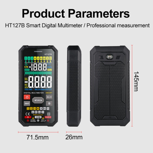 Digital Miniature Multimeter Voltage Current Resistance-HT127B 2