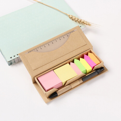 Sticky Note Box-ontwerp om de efficiëntie van schoolwerk en 1