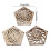 Pack of 3 Handmade Placemat Drink Coaster Nonslip Rotating 3