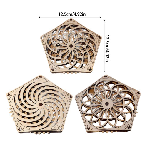 Pack of 3 Handmade Placemat Drink Coaster Nonslip Rotating 2