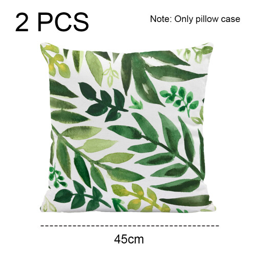 Μαξιλαροθήκες Tropical Leaves, Ανθεκτικό στο Ξεθώριασμα Βαμβακερό Λινό Ύφασμα, 1