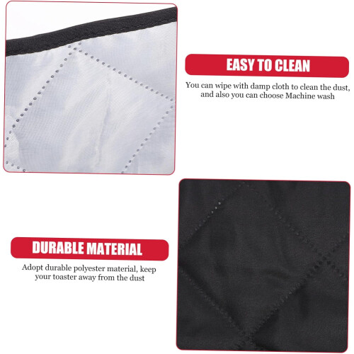 Reusable Black Bread Maker Cover Dustproof Protective Case For Toaster And Bread Machine Universal StainResistant Soft Fabric 2