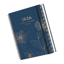 2026 Planner Journal Schema Notebook Werkplanner-bloemen