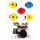 5-teiliges Drum-Becken-Schnellspannmutter-Kit mit 12
