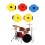 5-teiliges Drum-Becken-Schnellspannmutter-Kit mit 11