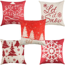 Weihnachtskissenbezüge, dekorative Kissenhüllen aus hochwertigem Samtstoff, umweltfreundlich, geeignet für verschiedene Einrichtungsstile: Sofa,