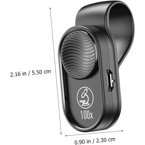 Mini Microscope Macro Lens for Phone Microscopes Pocket Size ABS Plastic Black 1