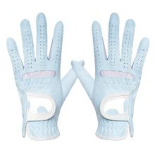 Golf Gloves, 1 Pair, Professional Breathable Sky Blue Soft Fabric for Women, Left and Right Golf Gloves Women (Sky Blue, Size 19) Size 19 sky blue