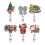 Retractable ABS Badge Holder Christmas Sequins Badges Holder-6 7