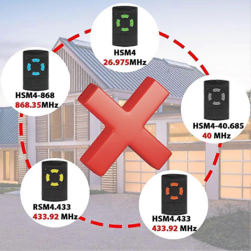 Garage Door Remote Control Fixed Code Copyable Hormann 26.995 MHz HSM4 HS4 HSE4 2