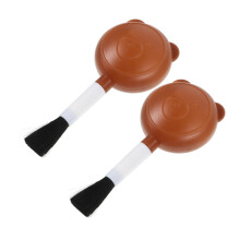 Air Blower Pump 2Piece Set With Soft Bristle Brush Plastic Squeeze Ball Dust Cleaner For Camera Lenses And Keyboards