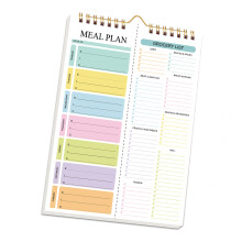 Reusable Meal Preparation Journal Notebook With Tear Off-No. 6