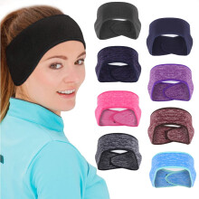 (One Size, Dark Blue) Ear Warmer Headband Winter Running Sweatband Stretchy Ear Cover Cold Weather Ear Muffs Sports Earmuff