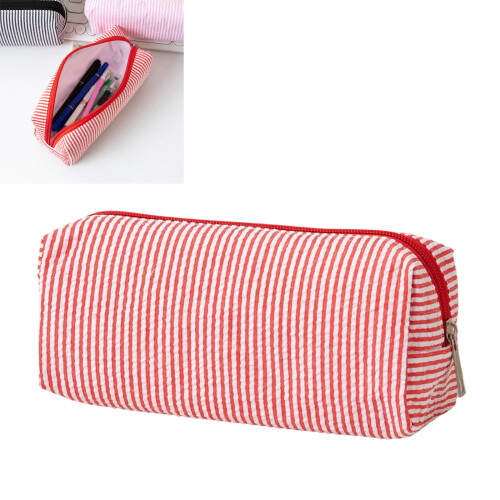 Striped Pencil Case Large Capacity Pen-Light blue stripes 2