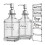 2 Stück Glas-Duschgelspender, 550 ml-550 ml mit Silberst 1