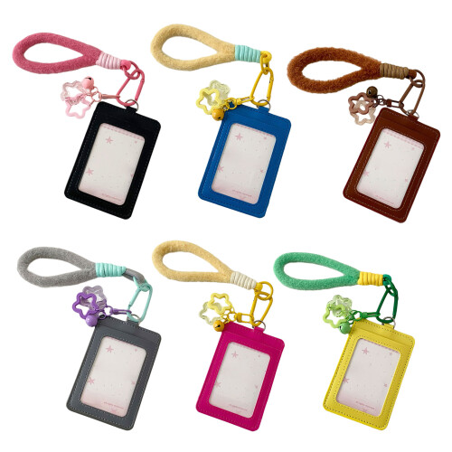 Étui de protection de carte transparent Double couche,-brun 1