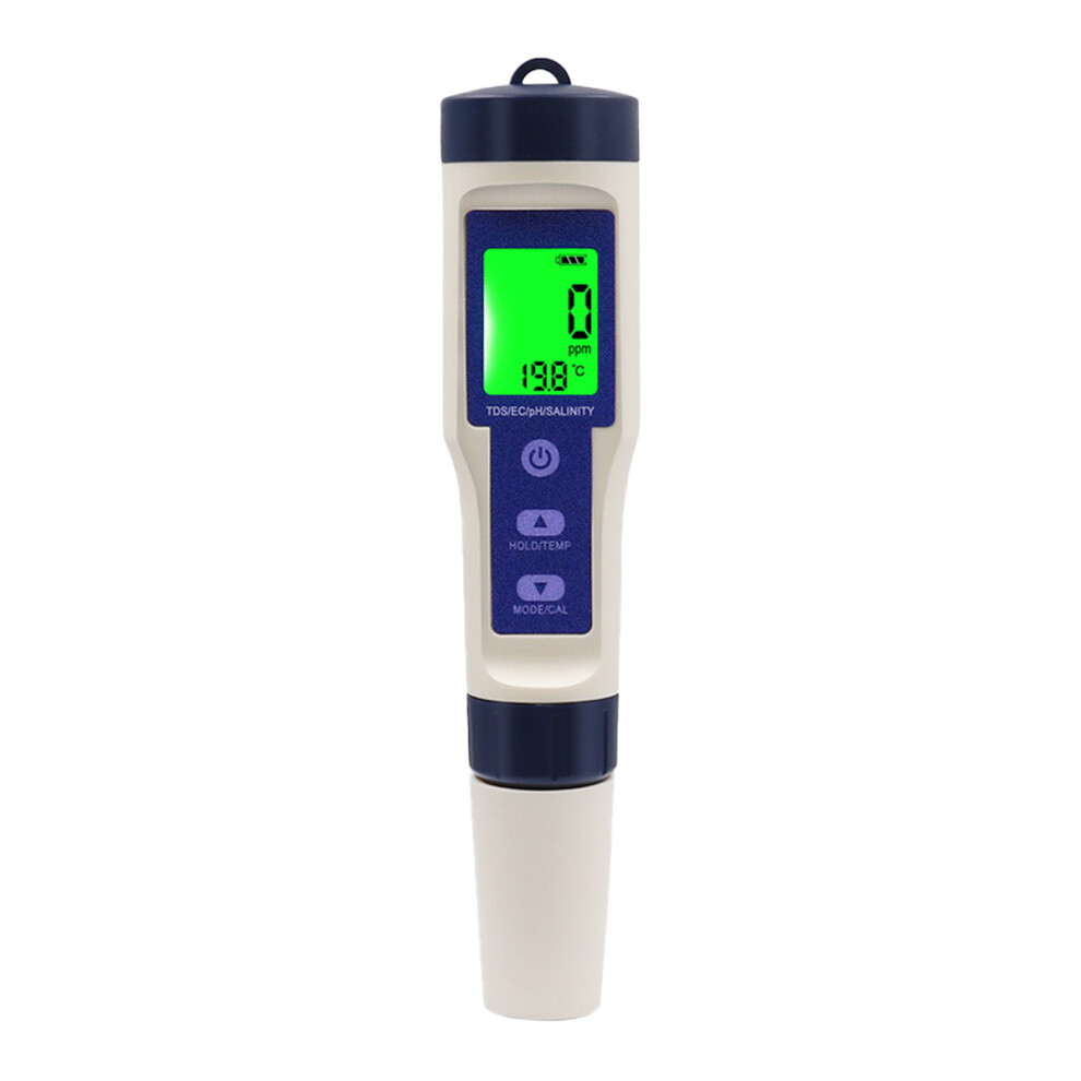 Efficient Digital Ph Meter, Titanium Alloy 5-In-1 Tester For Wide Range Applications, Backlight Screen Ensures Readability In Any Light 9155353288160