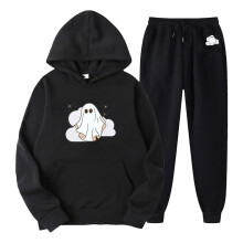 Women's Leisure Suit, Hoodie and Long Trousers, Hoodie Set Print Halloween Running Suit 2Piece Ref: 1994