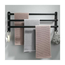 Suport pentru prosoape montat pe perete, materiale de înaltă calitate, suport pentru prosoape de baie din aluminiu suficient de rezistent, cu