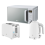 Swan Swan Solace White Kettle 2 Slice Toaster & Digital Microwave Set 1