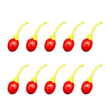 Ensemble de 10 fruits en plastique de goji artificiels réalistes