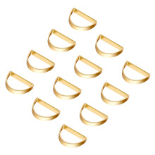 12 Stück elegante Metall-Halbkreis-Serviettenringe,-Gold