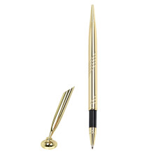 Stylo à bille avec Base, stylo de Service de comptoir, stylo-Or