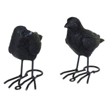 Modèles de corbeau réalistes, ensemble de 2 figurines d'oiseaux