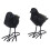 Modèles de corbeau réalistes, ensemble de 2 figurines d'oiseaux 1