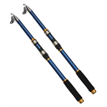 Fishing Rod, Sea Fishing Rod Set, Ultralight and Ultra Hard Combination (Blue, 2.4m)