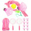 Badminton Set Rosa 17,1x8,9x1,4 Zoll 1