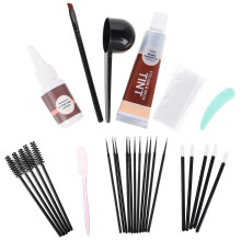 1 Set Augenbrauenseife Mit Bürste Und Gel Dunkelbraun Langanhaltend