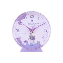 Réveil en plastique, horloge de Table avec décorations-Violet