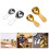 2Pcs Stainless Steel Measuring Spoons Replacement Coffee-Gold 3