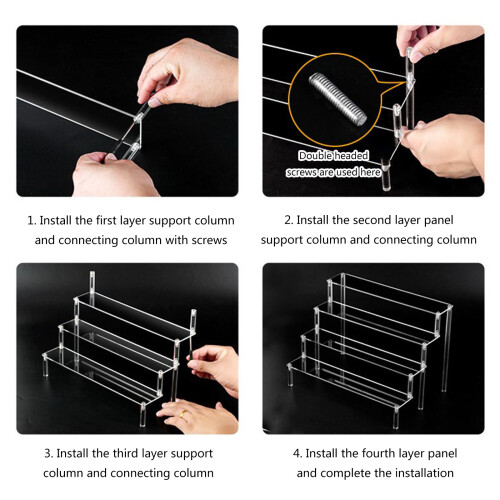 Practical Stand Rack Acrylic Showcases for Small Collectible and 2