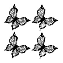 Butterfly Eyeliners Eyeshadow Stencils Butterfly-Pack of four