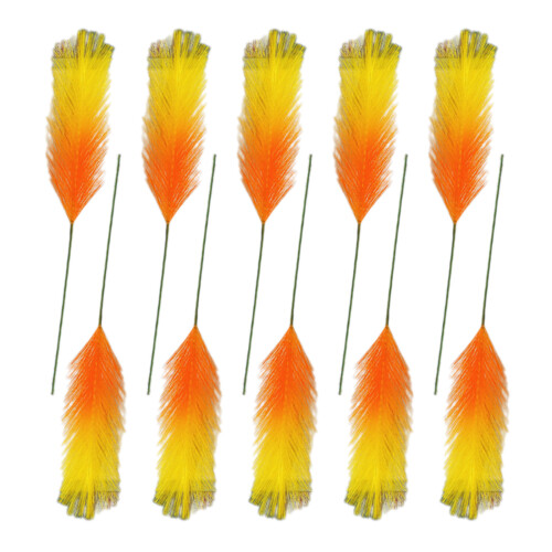 Wedding Simulated Artificial Pampas Grass Decors-Sunset red